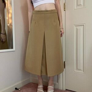 Vintage Tan Midi Skirt
